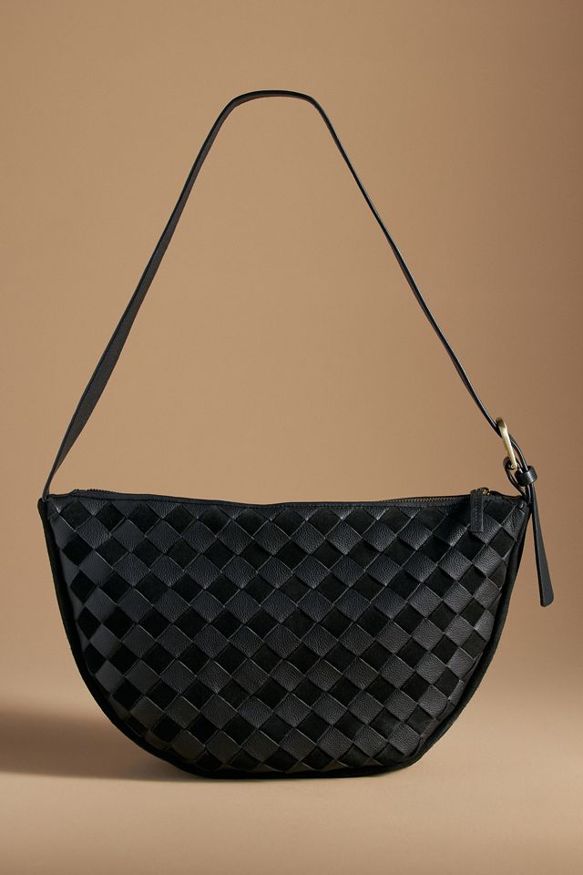 Woven Mixed Suede Sling Bag #1