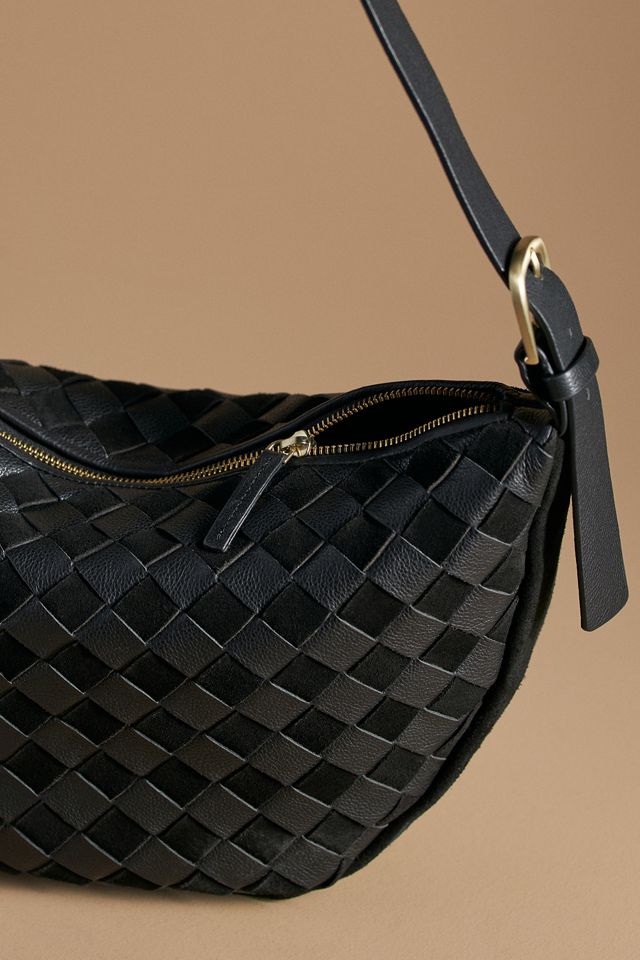 Woven Mixed Suede Sling Bag #2