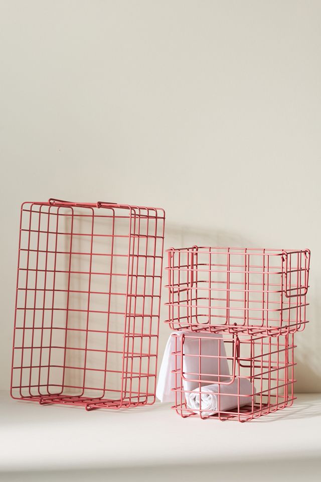 Mustard Made Wire Basket Crates, Set of 3