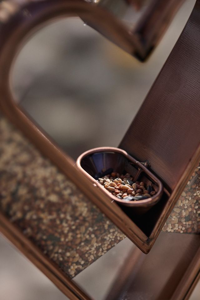 Copper Heart Bird Feeder #2