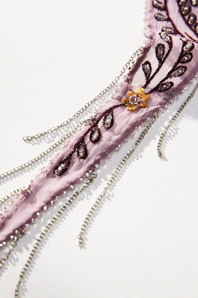 Chan Luu Lavender Scarf Necklace #1