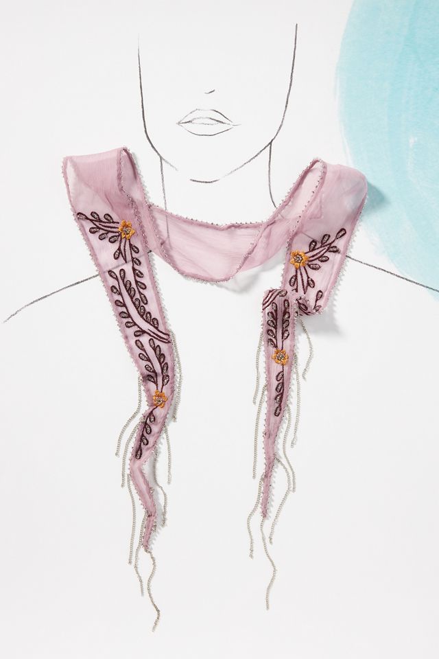 Chan Luu Lavender Scarf Necklace #2