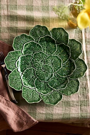 Ceramic Geranium Leaf Plate