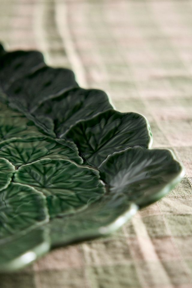 Ceramic Geranium Leaf Serving Platter #2