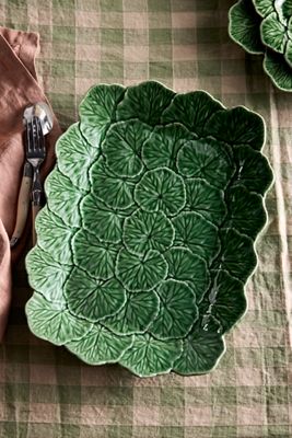 Ceramic Geranium Leaf Serving Platter