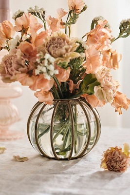 Iron Stripe Glass Vase