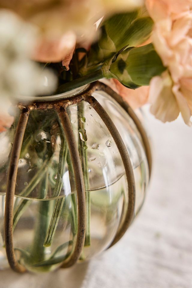 Iron Stripe Glass Vase #1