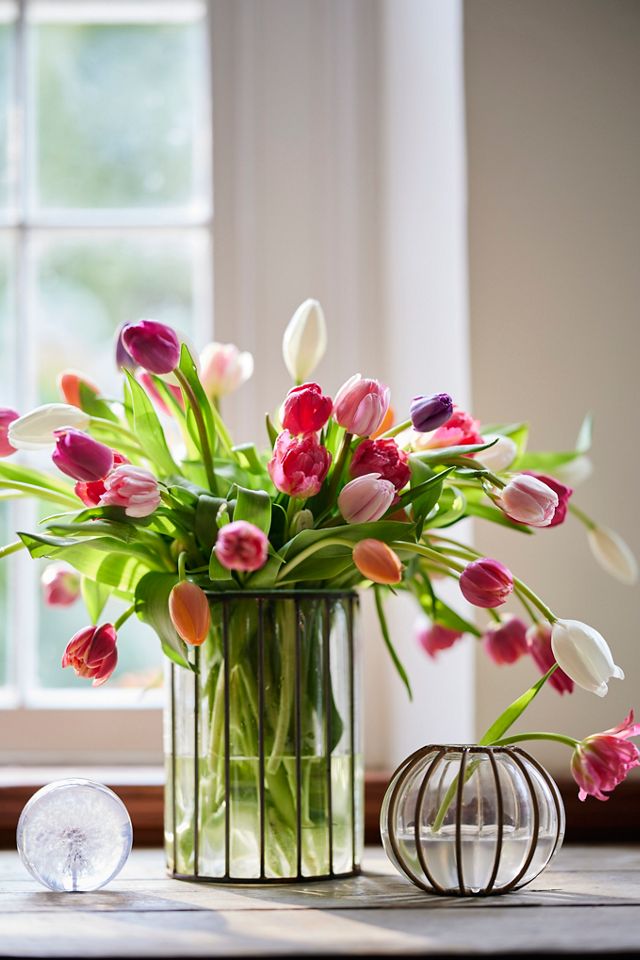 Iron Stripe Glass Vase #2