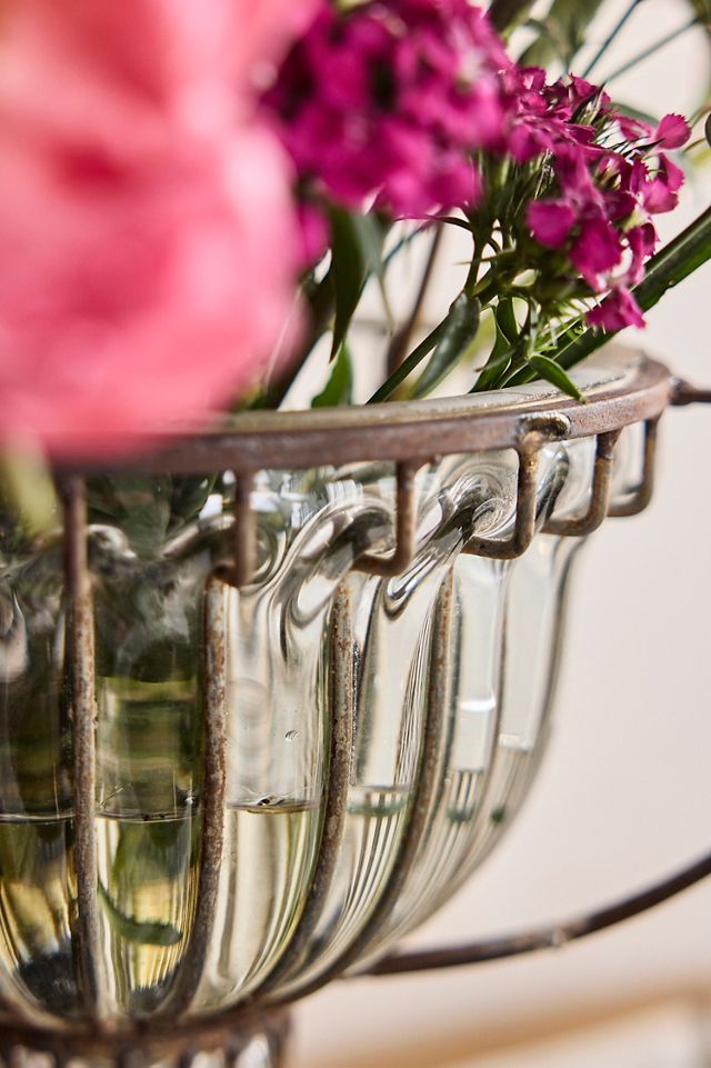 Glass + Iron Urn Bowl