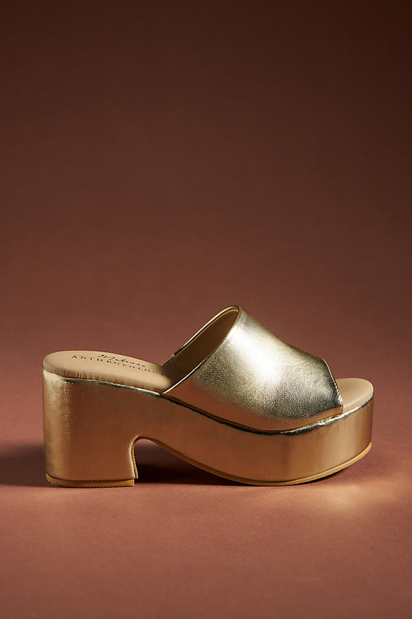 Matisse Terry Platform Heels In Gold