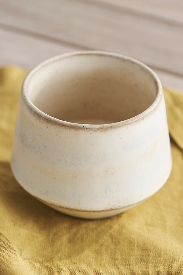 Terrain Tonal Ceramic Pot In White