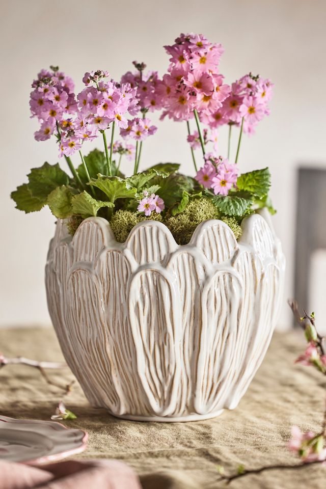 Petals Stoneware Pot #1