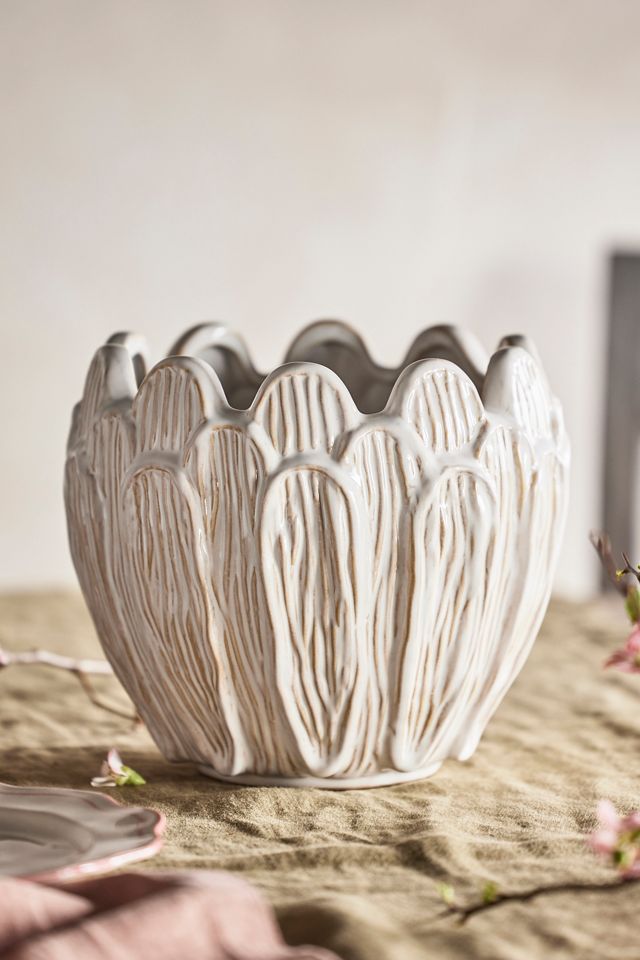 Petals Stoneware Pot #2