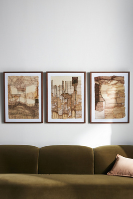 Grand Image Coffee Drawing Wall Art In Brown