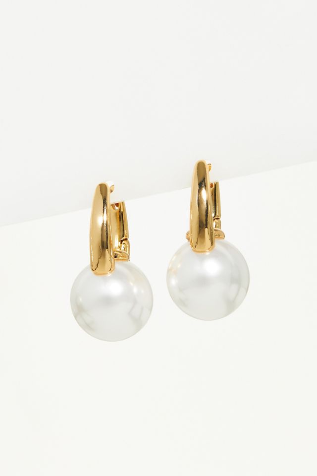 Micro Pearl Huggie Hoop Earrings #3