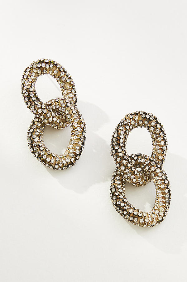 Deepa Loulou Link Drop Earrings In Silver