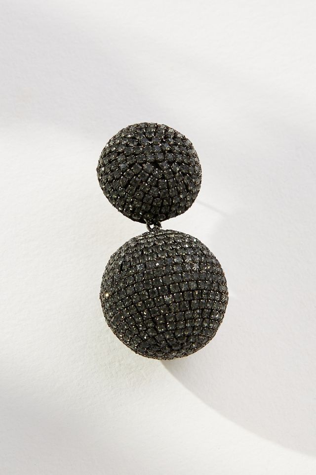 Deepa Gurnani Krystal Ball Earrings #1