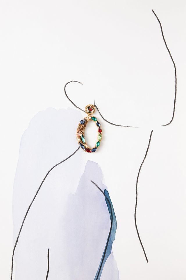 Deepa Gurnani Freida Crystal Earrings #2