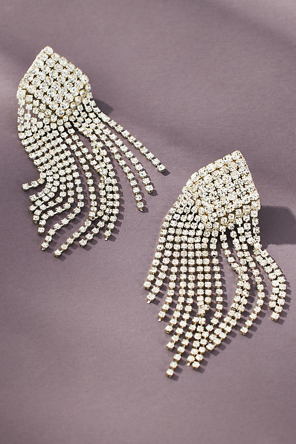 Deepa Niomo Fringe Drop Earrings In Silver