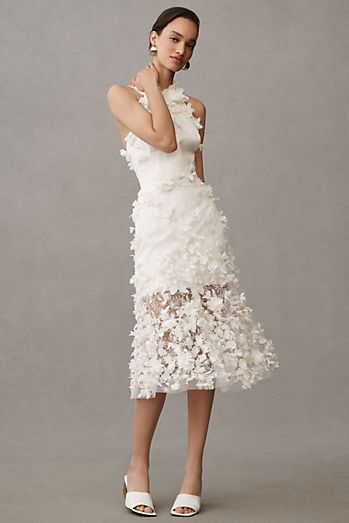 Helsi Camilla Halter 3D Floral Midi Dress