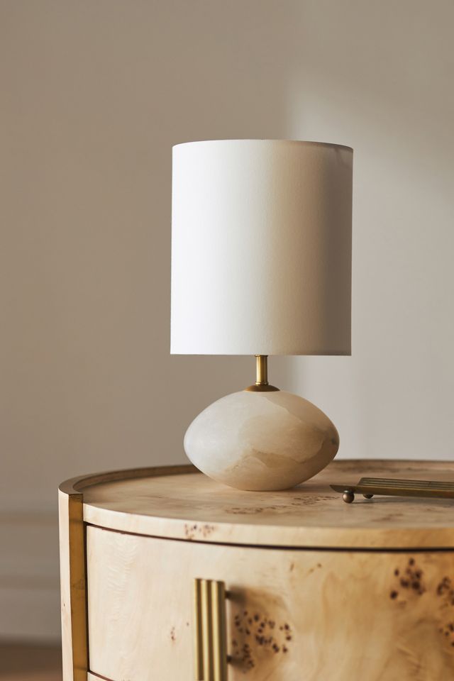 Alabaster Mini Orb Table Lamp #2