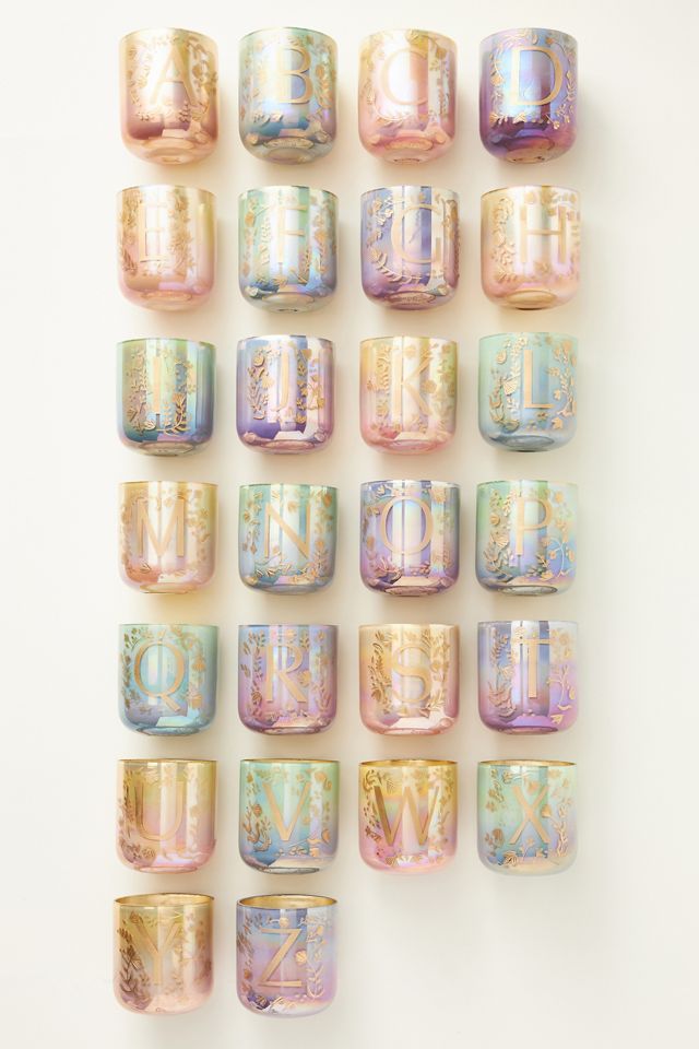 Ombré Monogram Floral Night Gardenia Glass Candle #4