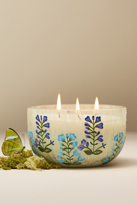 Anthropologie Astrid Fresh Fern Moss Glass Candle