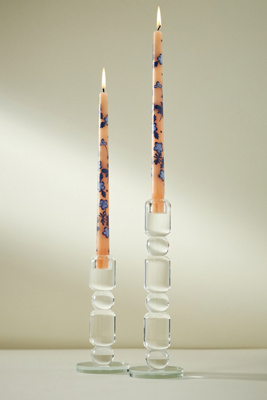 Anthropologie Villa Handpainted Taper Candles, Set Of 2
