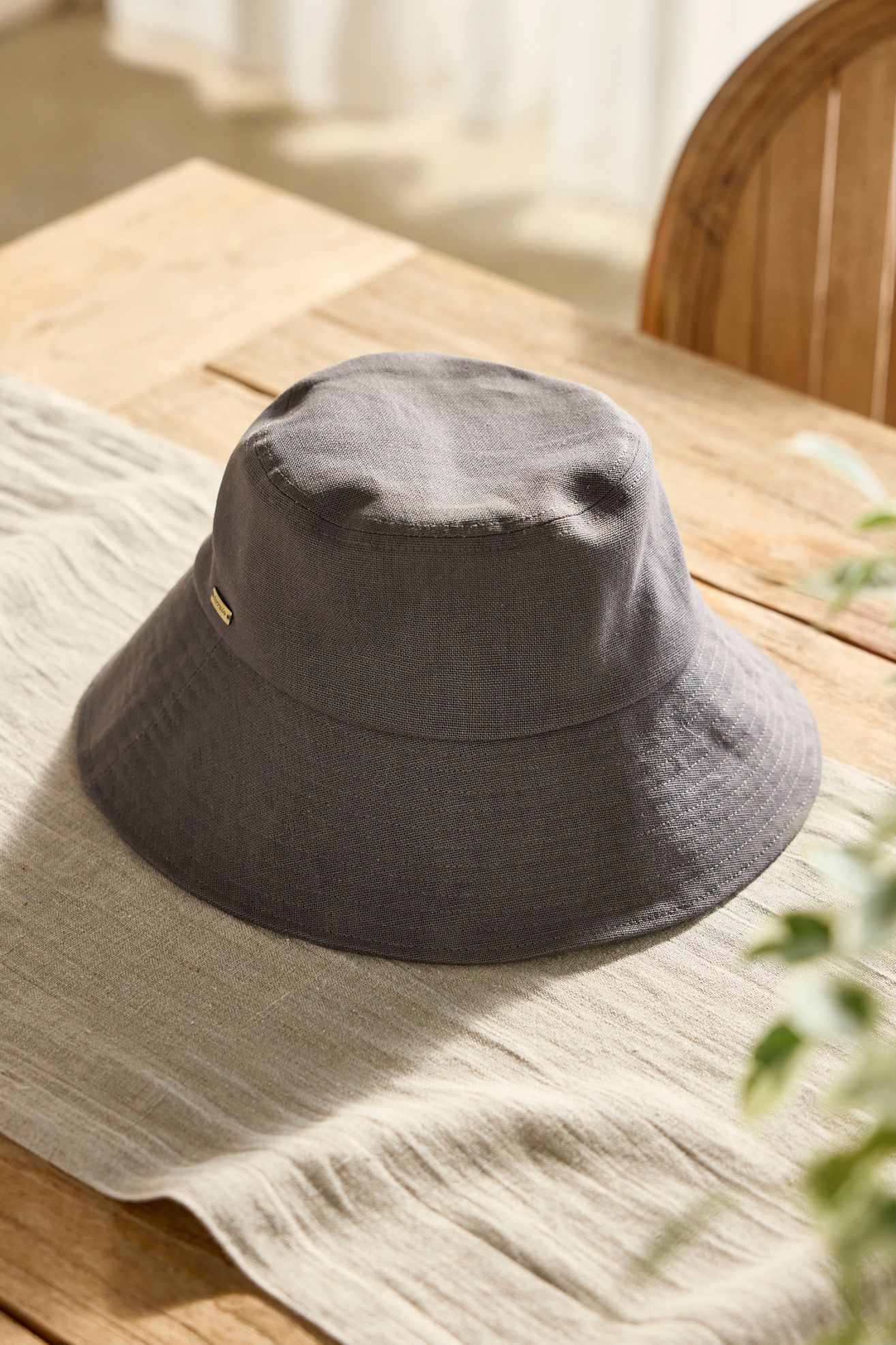 Cotton Bucket Hat - Grey, One Size