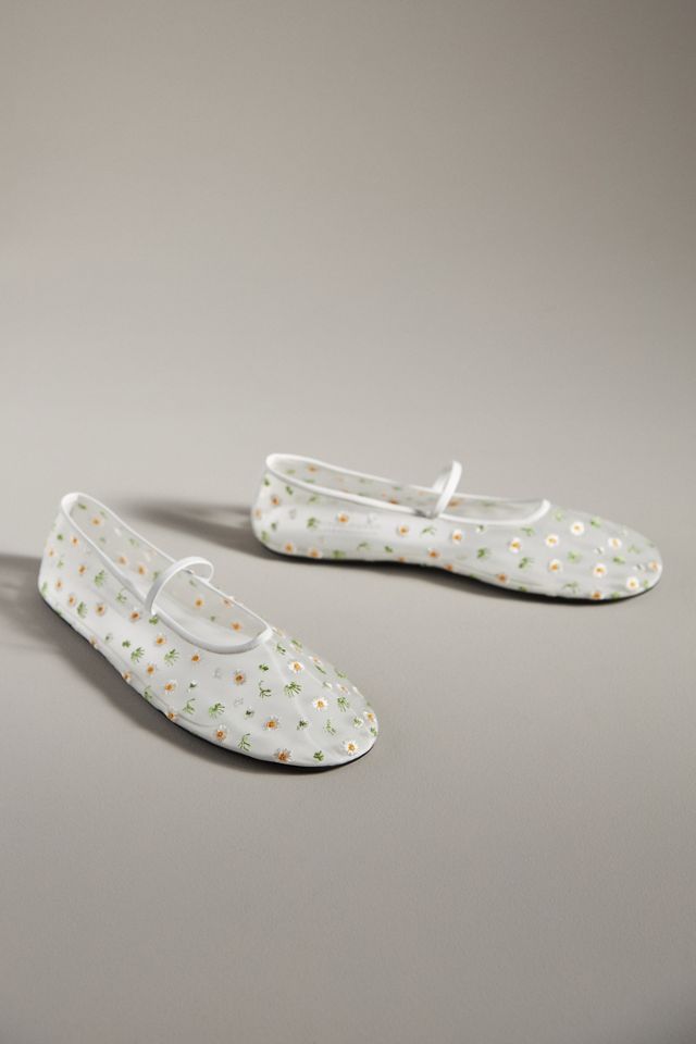Jeffrey Campbell Floral Mesh Flats #2