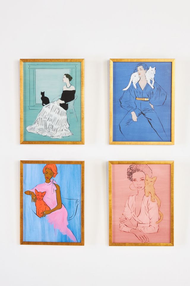 Cat Ladies Wall Art #1