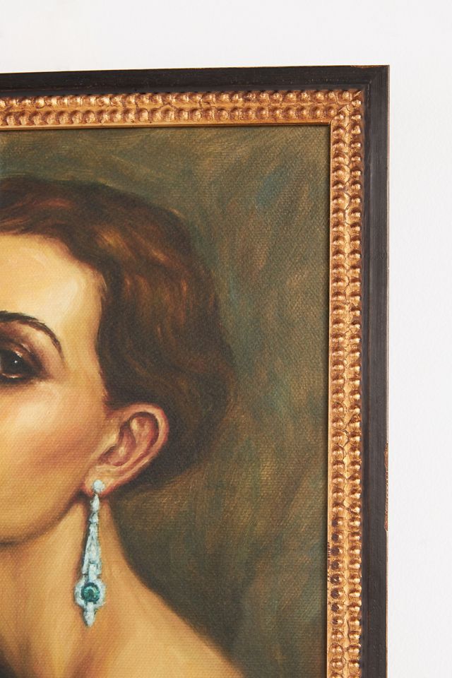Girl With an Emerald Earring Wall Art #2