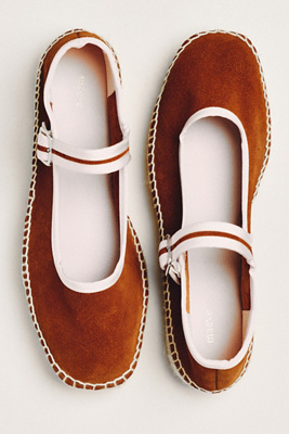 Maeve Mary Jane Espadrille Flats In Brown