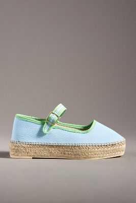 Shop Maeve Mary Jane Espadrille Flats In Blue