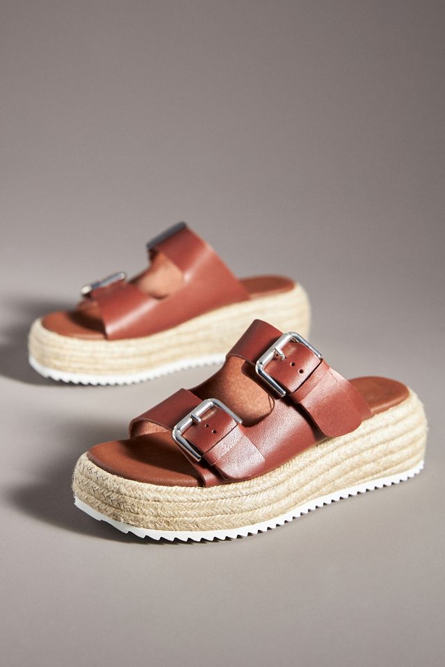 By Anthropologie Double Buckle Platform Sandals #2