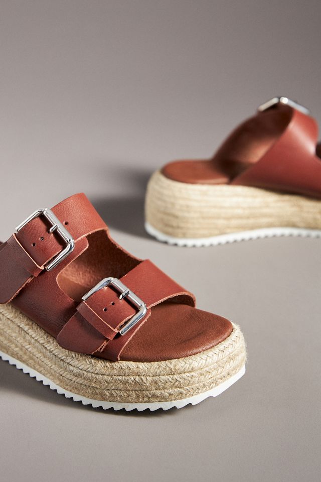 By Anthropologie Double Buckle Platform Sandals #3