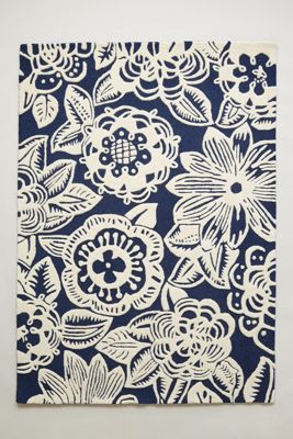 Whorled Trapunto Rug