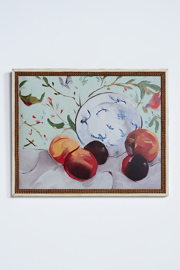 Artfully Walls Stone Fruit And Porcelain Plate Wall Art In Multi