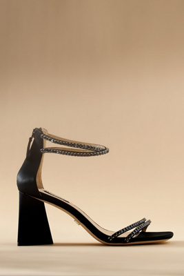 Badgley Mischka Lillie Block Heels In Black