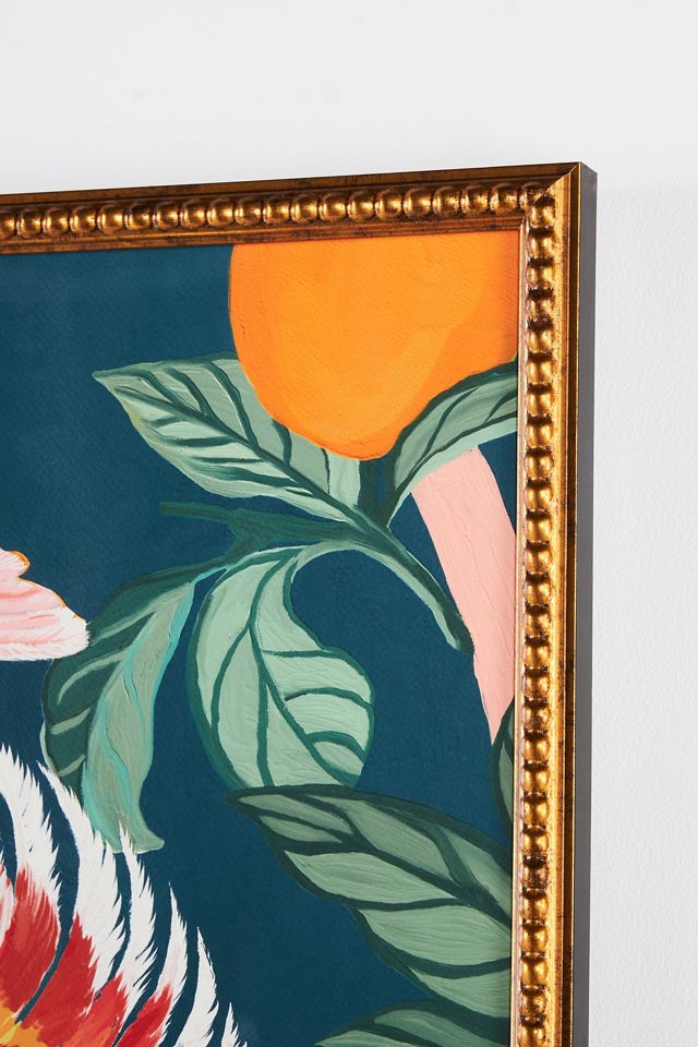 Parrots on Orange Tree Wall Art #2