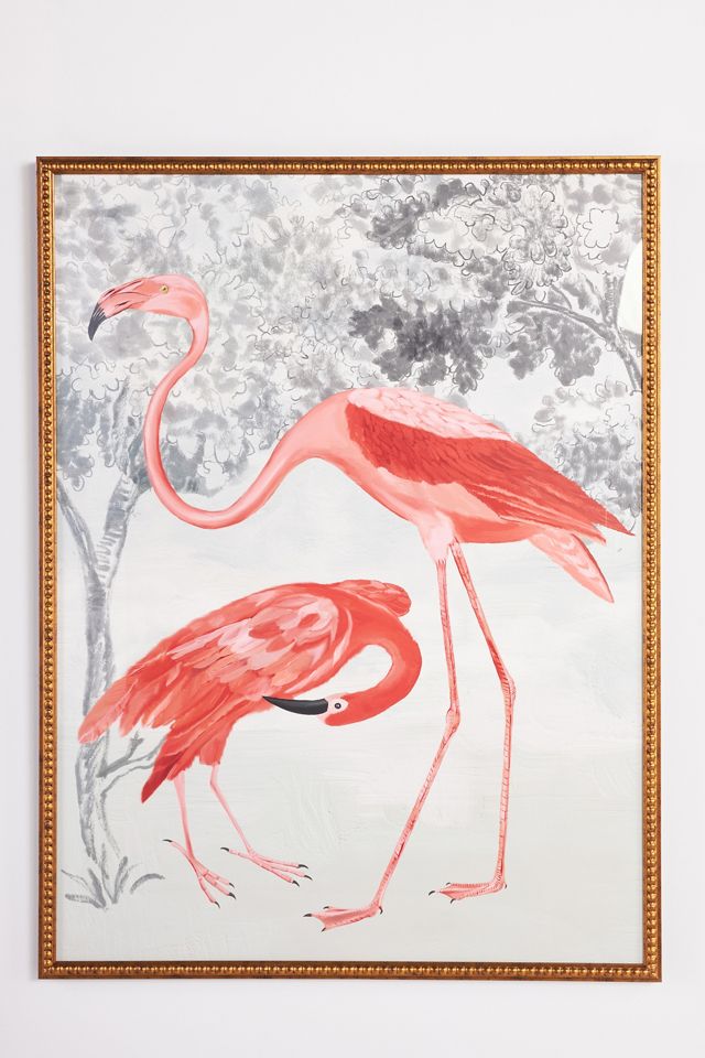 American Flamingo and Ibis Wall Art #1