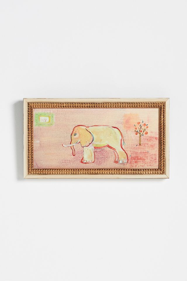 Elephant and Orange Wall Art #1