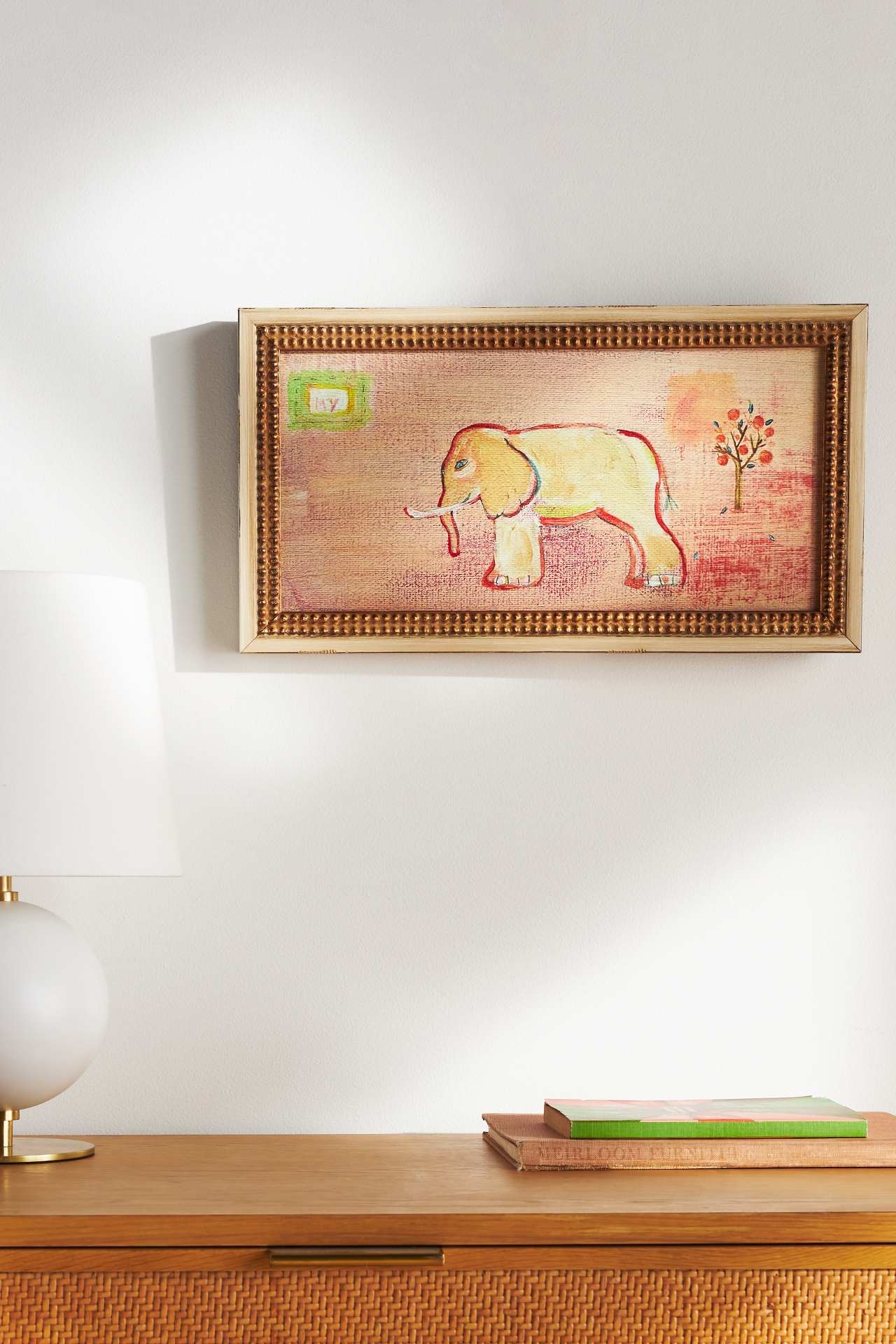 Elephant and Orange Wall Art