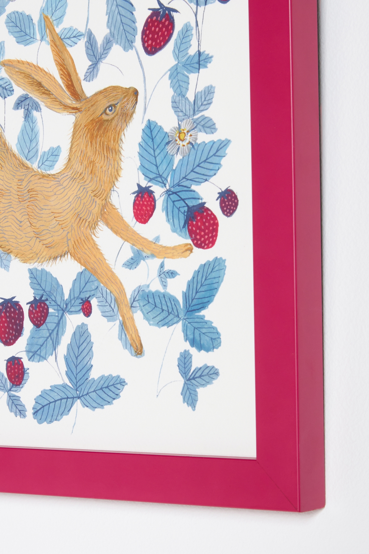 Wild Strawberry Hare Wall Art