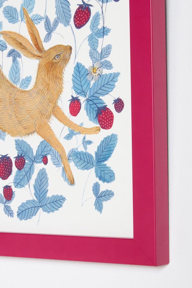 Wild Strawberry Hare Wall Art #1