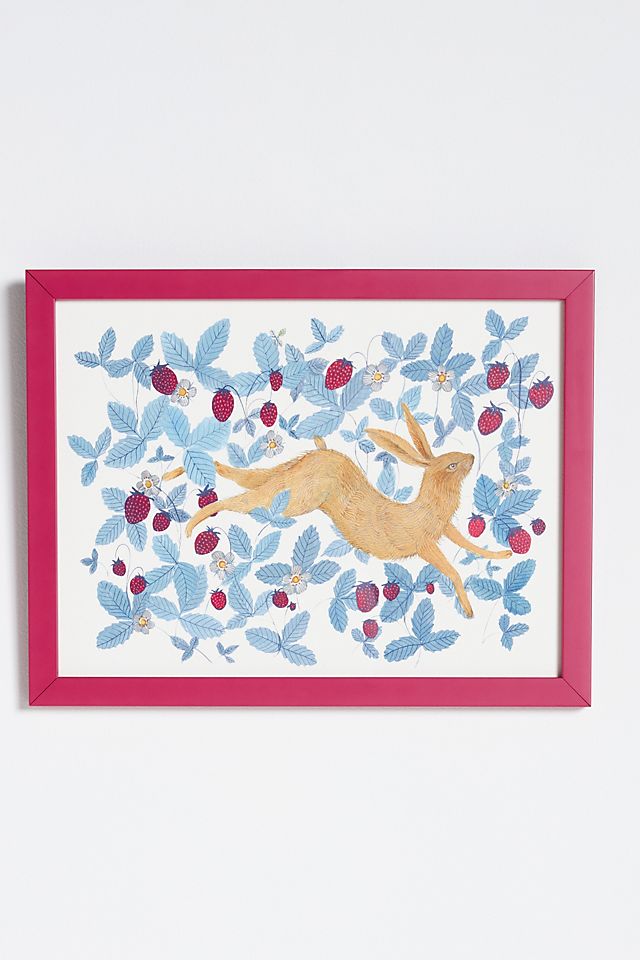 Wild Strawberry Hare Wall Art | AnthroLiving