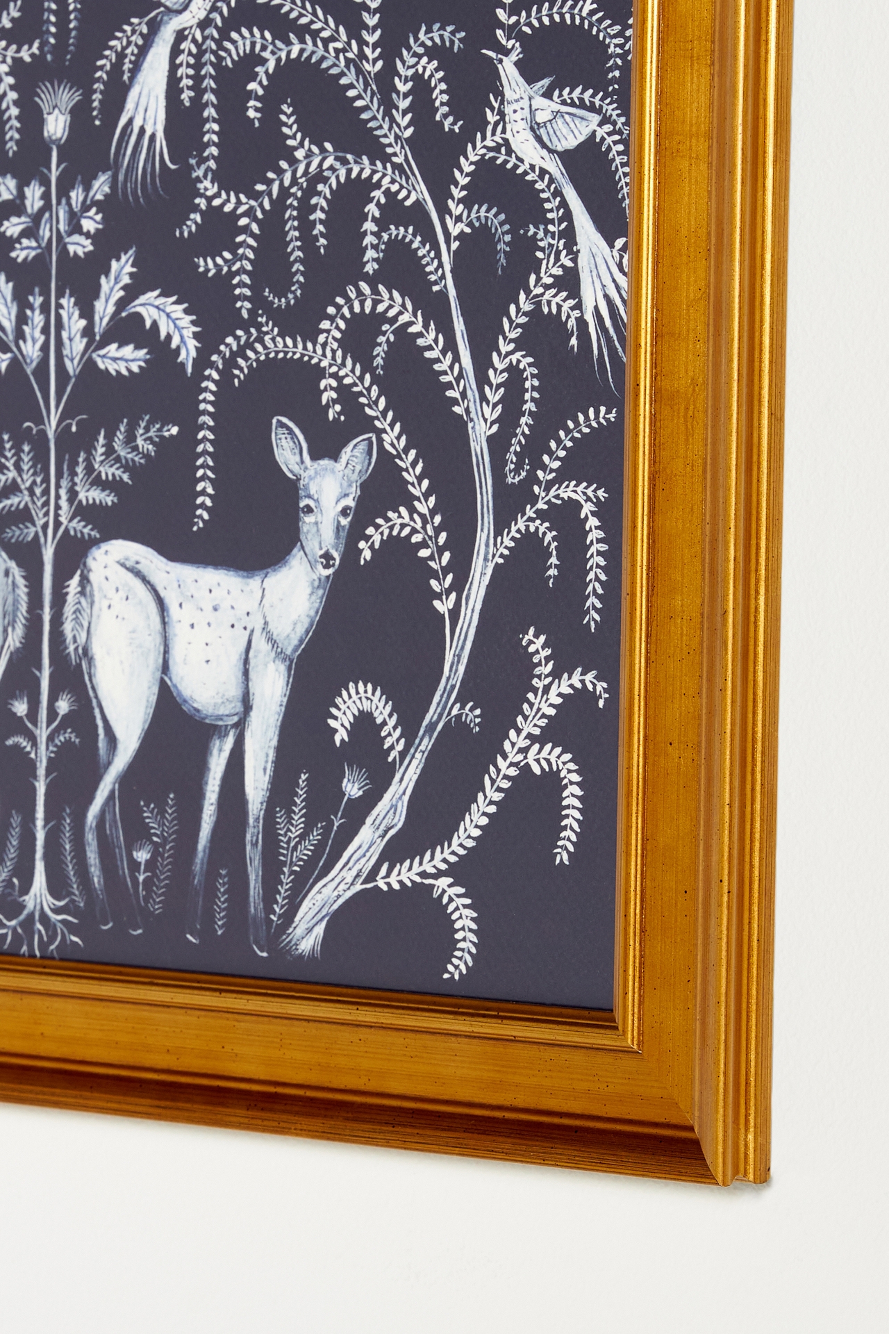 White Deer and Winter Trees Wall Art