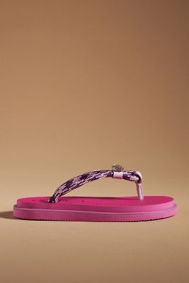 Shop Inuikii Half-rope Thong Sandals In Pink