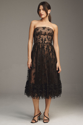 dress the population kailyn dress Dress The Population Kailyn Strapless Lace Cocktail Dress