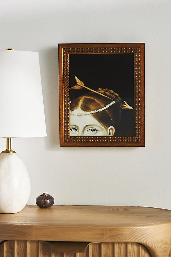 Artfully Walls Portrait Of A Lady With Arrow And Pearls Wall Art In Multi